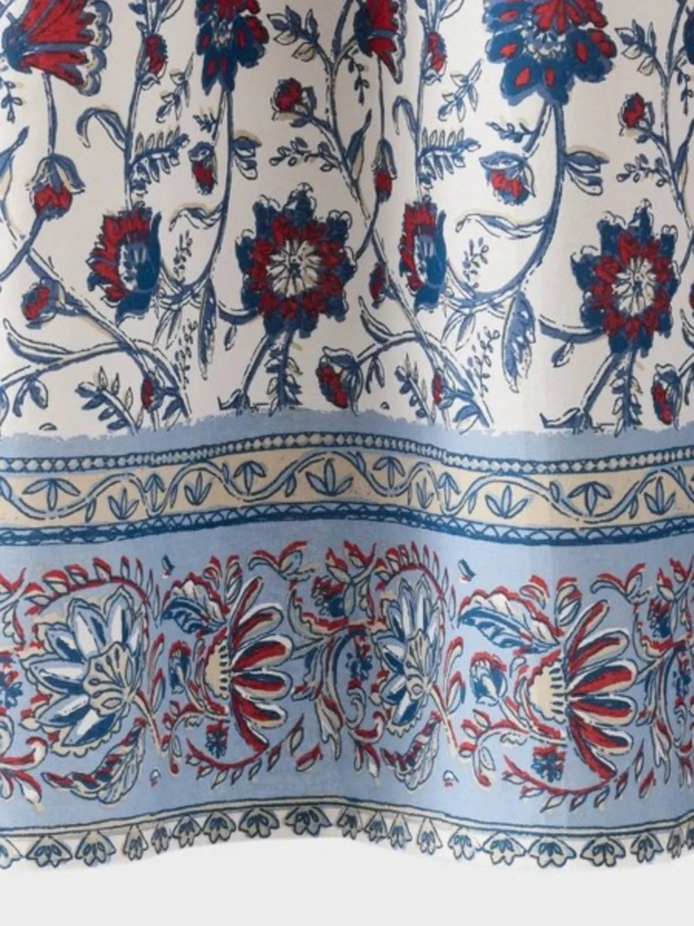 THRESHOLD NWT Americana Floral Shower Curtain -blue/red